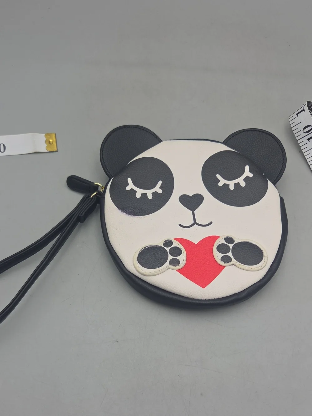 Betsey Johnson Panda Heart Large Coin purse/wristlet